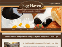 Tablet Screenshot of egghavencafe.com